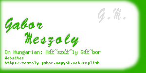 gabor meszoly business card